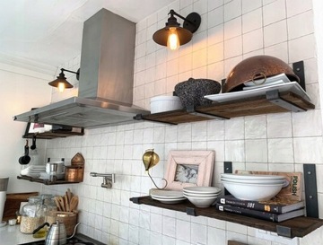 Промышленный кронштейн для полок в стиле лофт, необработанная сталь