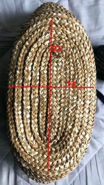 TOREBKA SŁOMKOWA KOSZYK PLAŻOWY SASZETKA FIOLETOWY