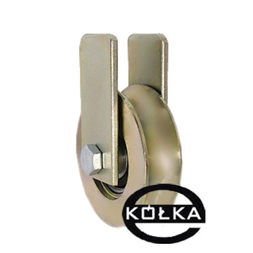 Rolka jezdna 79mm na rure 1/2 cal z mocowaniem