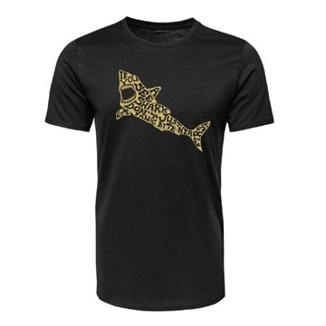 Shark Męski T-shirt Czarny XXL