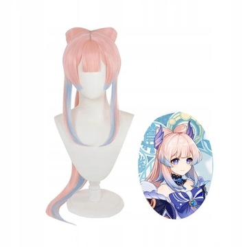 Kokomi Cosplay Pink Gradient Adjustable Wig