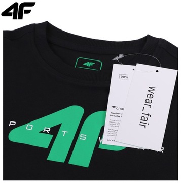 ФУТБОЛКА ДЛЯ МАЛЬЧИКОВ 4F ДЕТСКАЯ ФУТБОЛКА M1113 ХЛОПОК BASIC SPORTS 146