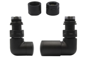 Zawory reg. Vision + Miedź 15mm czarny str. prawy