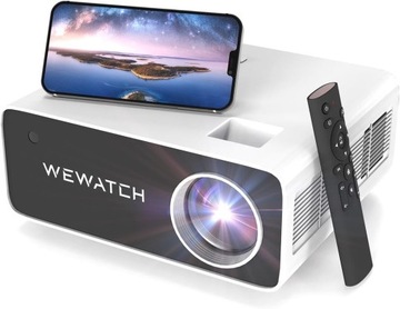 PROJEKTOR RZUTNIK 4K WEWATCH V51 PRO WiFi BT 1080p 19000lm HDMI USB 5G ±50°