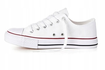 N01 trampki damskie Lekkie Białe wygodne klasyczne sneakers trampki r. 34