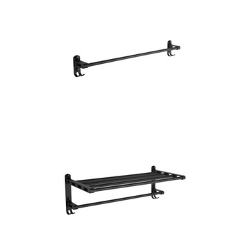 2-pak aluminiowych 4-calowych półek łazienkowych ręczników