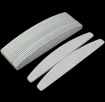 10szt Pilniki do paznokci łódka półksiężyc 180/240