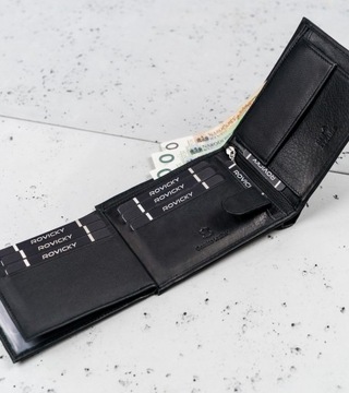 Funkcjonalny portfel męski skórzany z RFID Ronaldo