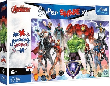 PUZZLE 160 EL SUPER SHAPE XL ODWAGA AVENGERSÓW