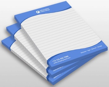 БЛОКНОТЫ, 50 листов, А7, рекламные БЛОКНОТЫ с ПРИНТОМ, ЛОГОТИПЫ, 300 шт.