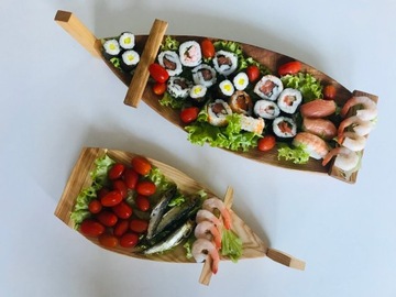 TACA ŁÓDKA OBROTOWA na SUSHI STATEK z GRAWEREM 60