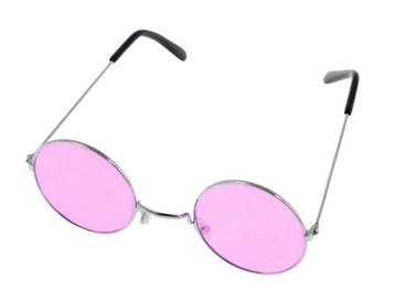 Okulary HIPIS okrągłe LENONKI lata 70 hippie KOLOR