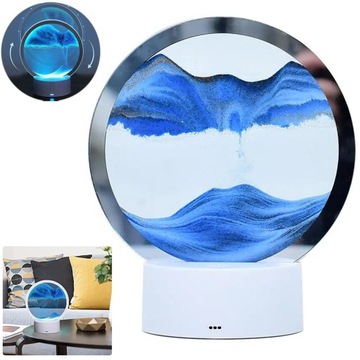 3D DYNAMICZNY PIASEK LAMPKA NOCNA LED SAND ART DECO PRZEŁĄCZNIK DOTYKOWY