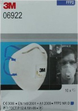10x 3M 6922 Półmaska Maska filtrująca z zaworem