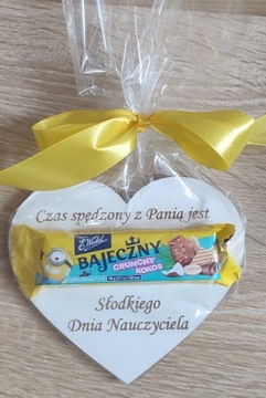 DZIEŃ NAUCZYCIELA SERCE NA BATONIK SŁODKI PREZENT UPOMINEK