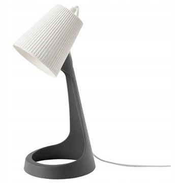 IKEA SVALLET Lampa biurkowa, ciemnoszary, biały
