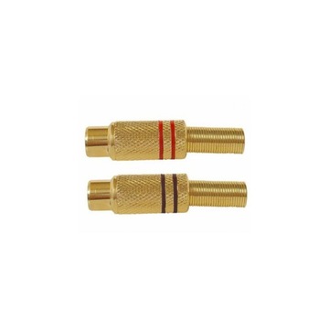 LX0008 GNIAZDO RCA ZŁOTE 2x