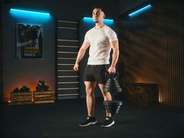 Гантели регулируемые, набор гантелей 20 кг, гиря 2x10 кг, штанга Trex Sport