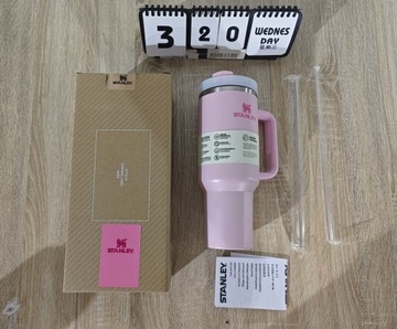 АВТОМОБИЛЬНАЯ ТЕРМОКРУЖКА THERMAL STANLEY ICEFLOW STEEL 40OZ С СОЛОМОЧНОЙ РУЧКОЙ