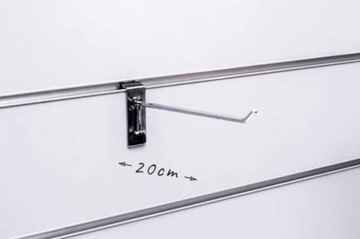 Крючок одинарный Slatwall, хром, 30 см.