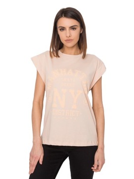 KOSZULKA DAMSKA t-shirt z nadrukiem - M