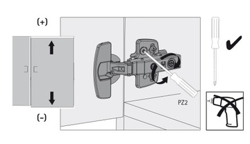 Zawias nakładany Hettich Sensys 8645i cichy domyk + prowadnik z wkrętami