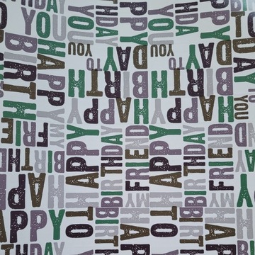 Papier happy birthday do prezentów 57cmx20m 20m29
