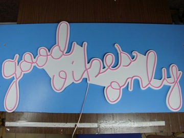 NWZGOODVO NEON LED с хорошими вибрациями только 120x67 см. Питание *Польский продукт *