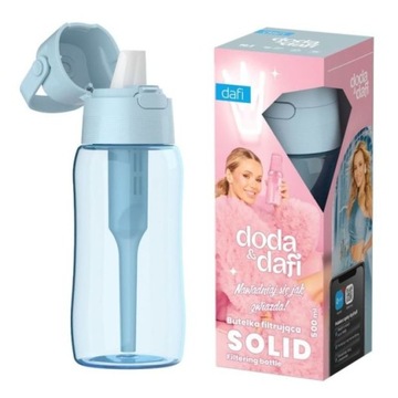 Butelka filtrująca Dafi SOLID 500ml 0,5L Doda dove blue niebieska barwiona
