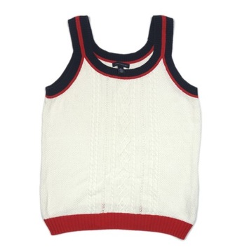 TOMMY HILFIGER Damska Kamizelka Sweter Logo r. S 36