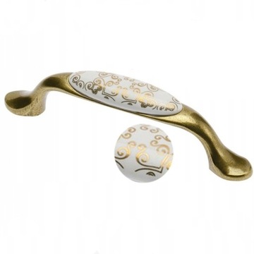 UCHWYT PORCELANOWY ORIENT GOLD ROZSTAW 96MM GTV