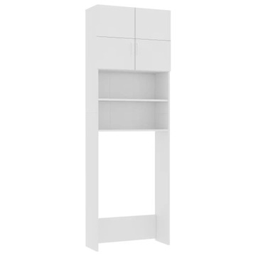 Szafka na pralkę, biała 64x25,5x190 cm, materiał d