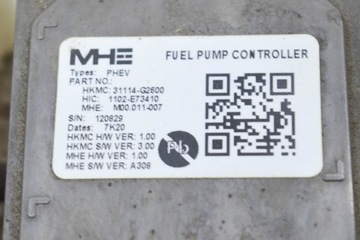 HYUNDAI IONIQ AE ČERPADLO PALIVA W NÁDRŽE 31110-G2600 1.6 HYBRIDNÍ 104KW 201