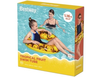 надувной круг для плавания WHEEL BESTWAY 116 см - ананас