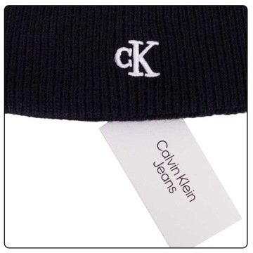 CALVIN KLEIN CZAPKA ZIMOWA ARCHIVE LOGO CZARNA