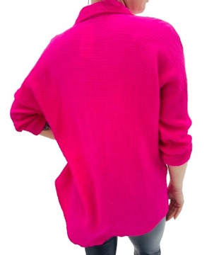 МИСЛИНОВАЯ РУБАШКА ЖЕНСКАЯ - СВОБОДНАЯ ОВЕРСАЙЗ Италия