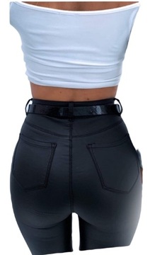 Spodnie skórzane PUSH UP rozm. 50 +plus size