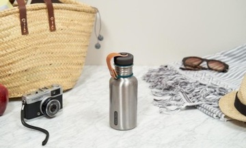 Черный+Blum THERMOS 500m Сталь Кожа оранжевый ЛОНДОН