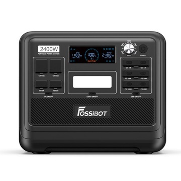 Портативная электростанция FOSSiBOT F2400, 2048 Втч, 2400 Вт, 16 портов - черный
