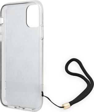 Чехол GUESS с ремешком с принтом 4G и ремешком для iPhone 11