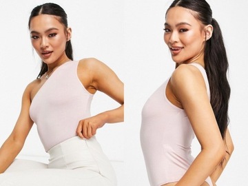 Flounce London różowe body na jedno ramię XL (42)