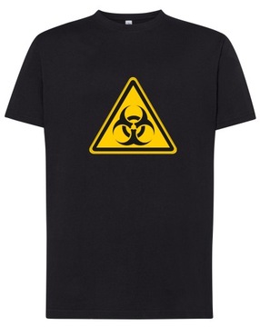 męska KOSZULKA T-shirt BIOHAZARD na prezent XS