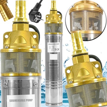 POMPA GŁĘBINOWA ŚRUBOWA WODY CZYSTEJ STUDNI WĄSKA 1100W MOCNA WYDAJNA 1 CAL