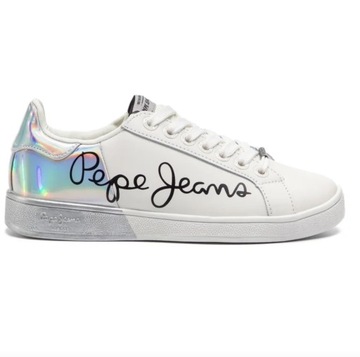 Pepe Jeans buty damskie sportowe BROMPTON MANIA Trampki Metaliczne r.36