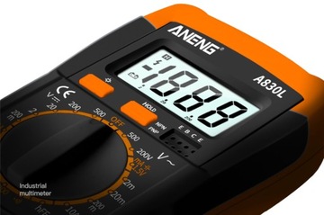 Цифровой мультиметр Aneng A830L, измеритель сопротивления току и напряжению с ЖК-дисплеем