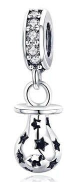 MD CHARMS smoczek w gwiazdki baby | SREBRO 925