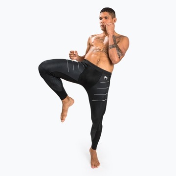 Мужские леггинсы Venum Biomecha Spats черный/серый XXL