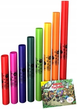 BOOMWHACKERS BUM BUM RURKI DIATONICZNE ZESTAW DIATONICZNY 8 RUREK + KSIĄŻKA