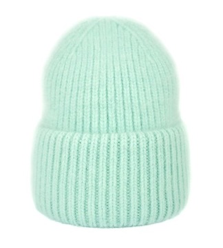 Czapka Damska Młodzieżowa Beanie Podwijana Zimowa Casualowa Połyskująca