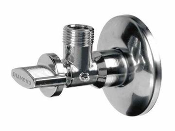 DIAMOND Zawór kątowy 1/2 x 3/8 ciężki gruby